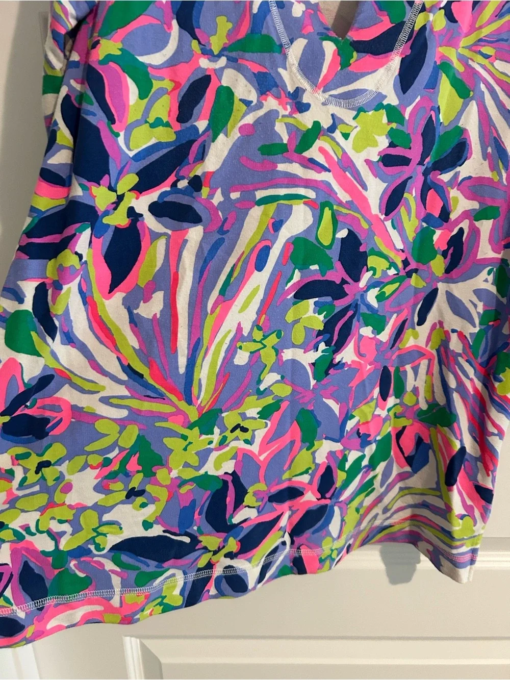 Lilly Pulitzer Justina Top Purple Pink Multi Size L